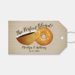 Die perfekte Mischung aus Kaffee und Bagel Hochz Geschenkanhänger