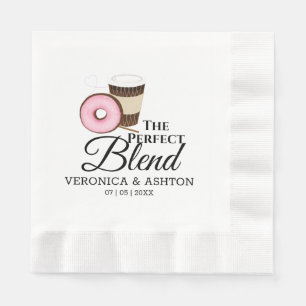 Die perfekte Mischung aus Kaffee und Donut Hochz Serviette