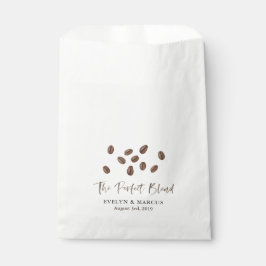 Die perfekte Mischung aus Kaffeebohnen und Hochzei Geschenktütchen