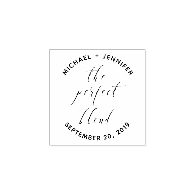 Die perfekte Mischung | Custom Wedding Calligraphy Gummistempel (Prägung)