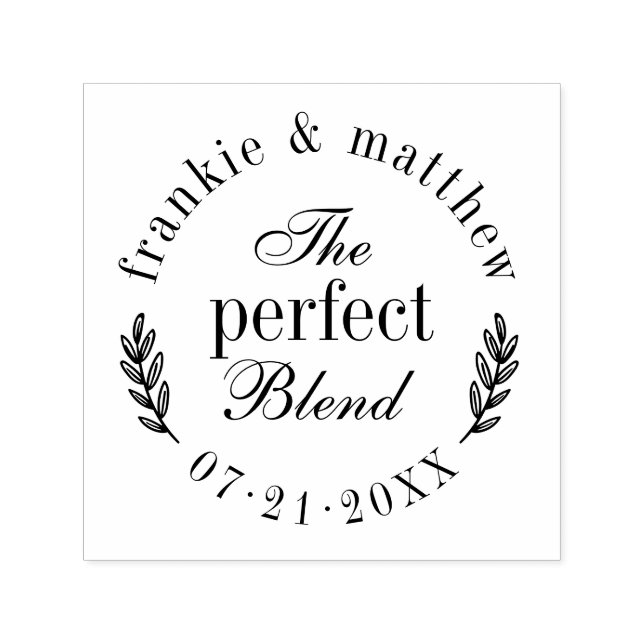 Die perfekte Mischung | Elegante Typografie Hochze Permastempel (Design)