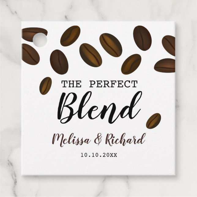 Die perfekte Mischung für eine Kaffeepause Geschenkanhänger (Vorderseite)