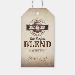Die perfekte Mischung für Hochzeitscoffee Geschenkanhänger