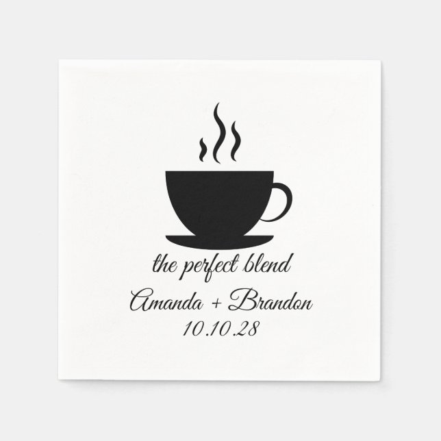 Die perfekte Mischung für Kaffeeliebhaber Serviette (Vorderseite)