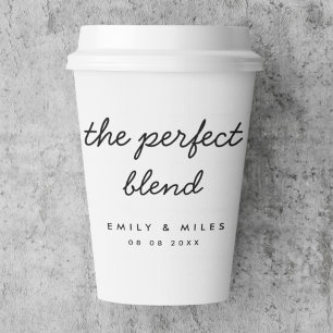 Die perfekte Mischung Kaffee Lover Wedding Pappbecher