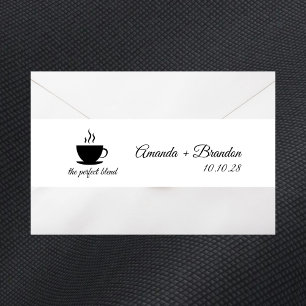 Die perfekte Mischung Kaffee-Typografie-Hochzeit Einladungsbanderole