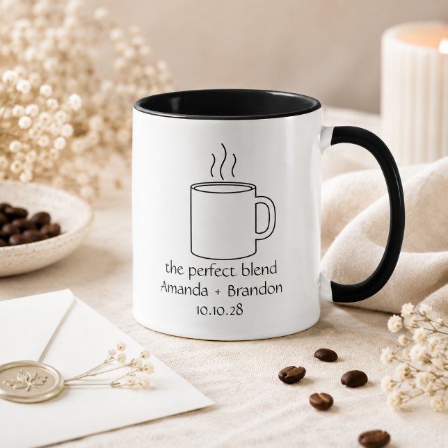 Die perfekte Mischung Linedrawn Hochzeit Tasse (Von Creator hochgeladen)