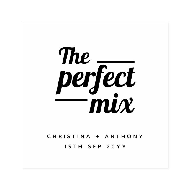 Die perfekte Mix fett Typografie-Hochzeits-Briefma Gummistempel (Prägung)