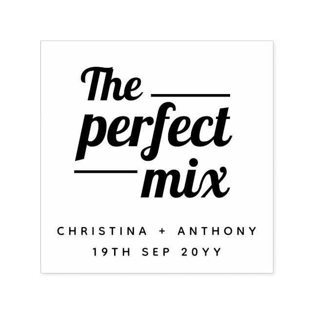 Die perfekte Mix fett Typografie-Hochzeits-Briefma Permastempel (Design)