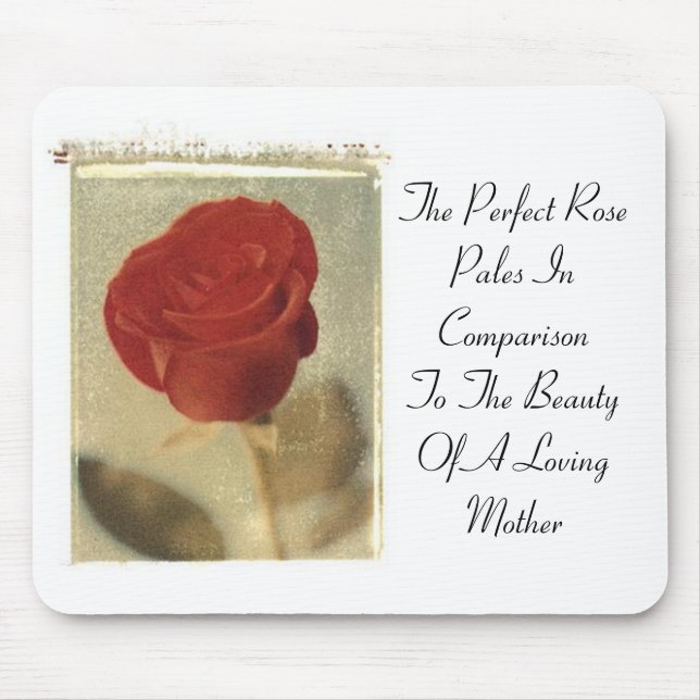 Die perfekte Rose gegen Mutter Mousepad (Vorne)