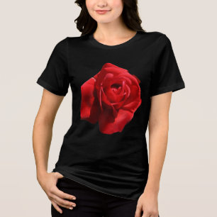 Die perfekte rote Rose Fotografie Freisteller Tri-Blend Shirt