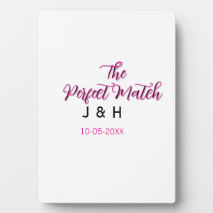 Die perfekte Übereinstimmung rosa schwarzer Name D Fotoplatte