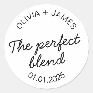 Die perfekten Blend-Labels Round White Matte Runder Aufkleber