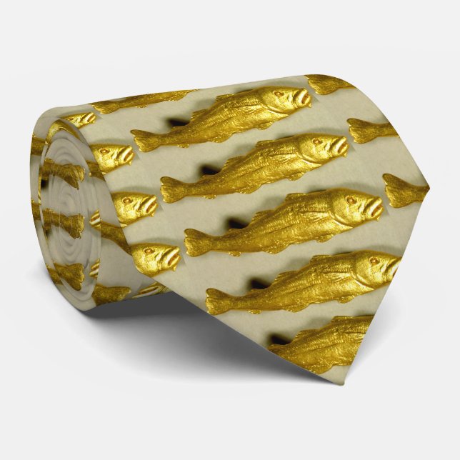 Die perfekten Kabeljaus, die im Gold eingefroren Krawatte (Gerollt)