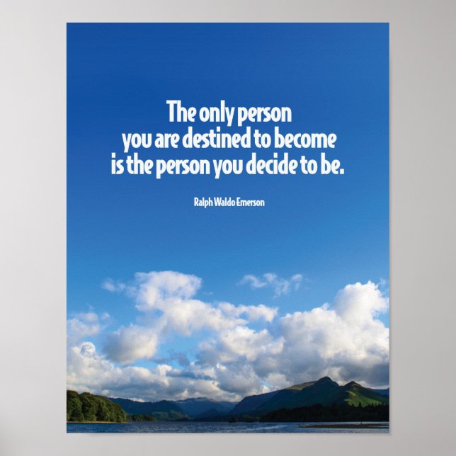 Die Person, die Sie als Motivierend Angebot wählen Poster (Vorne)