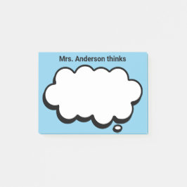 Die Personalisierte Denkblase des Lehrers Post-it Klebezettel