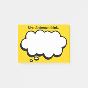 Die Personalisierte Denkblase des Lehrers Post-it Klebezettel