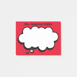 Die Personalisierte Denkblase des Lehrers Post-it Post-it Klebezettel