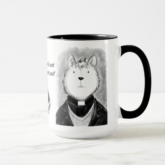 Die personalisierte niedliche Katze des Ministers Tasse (Rechts)