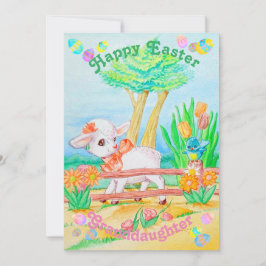Die Personalisierte Osterkarte der Enkelin. Ankündigung