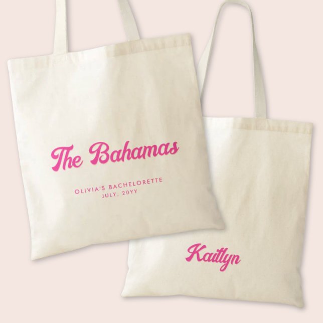 Die Personalisierte Tasche des Bahamas-Junggeselin (The Bahamas Bachelorette Party Tote Bag)