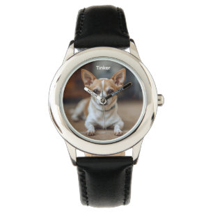 Die Personalisierte Uhr des niedlichen Chihuahua-K