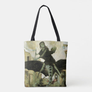 Die Pest von Arnold Bocklin, Vintager Symbolismus Tasche