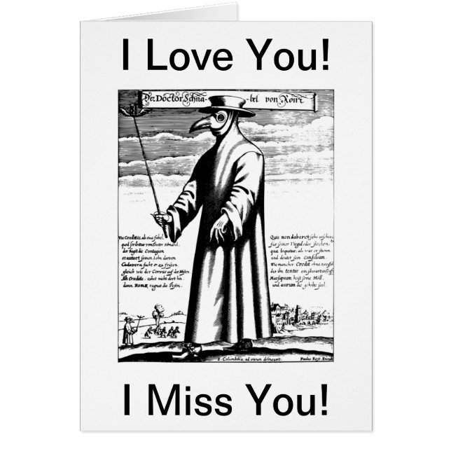 Die Pestmaske des Arztes, ich vermisse dich (Vorne)