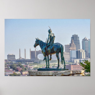 Die Pfadfinderstatue, Kansas City Poster
