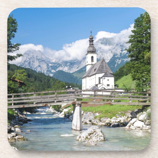 Die Pfarrkirche Ramsau Untersetzer (Vorderseite)