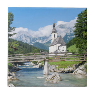 Die Pfarrkirche von Ramsau Fliese