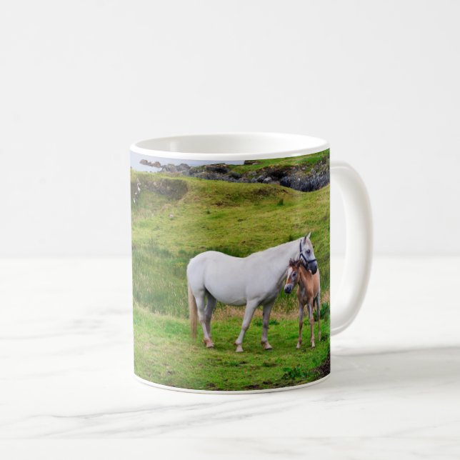 Die Pferde von Connemara | Galway, Irland Kaffeetasse (VorderseiteRechts)