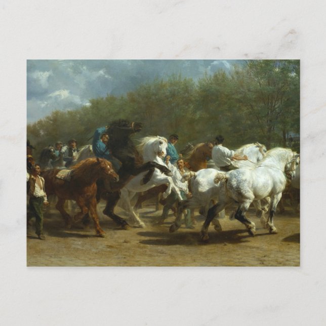 Die Pferdemesse von Rosa Bonheur Postkarte (Vorderseite)