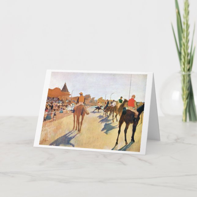 Die Pferderennen (Die Parade), Edgar Degas Karte (Vorderseite)