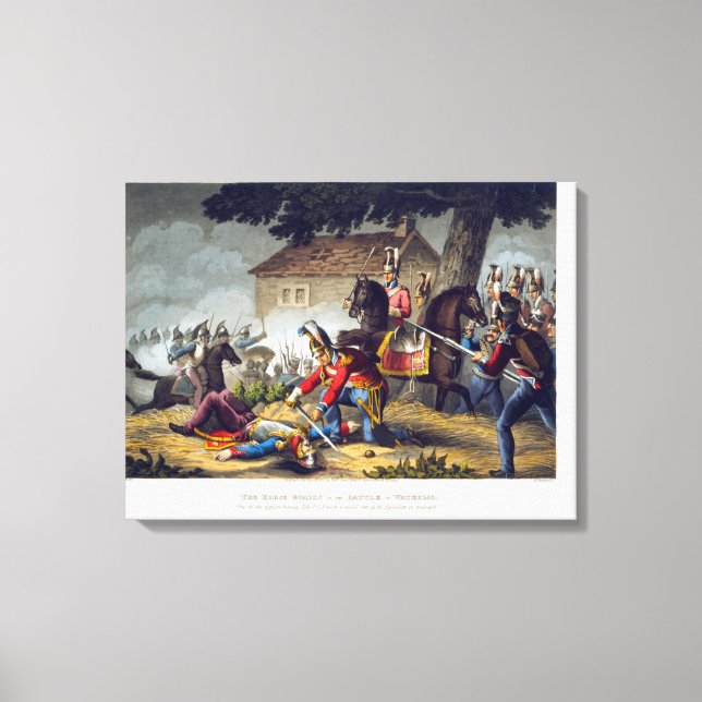 Die Pferdewächter in der Schlacht von Waterloo, gr Leinwanddruck (Vorderseite)
