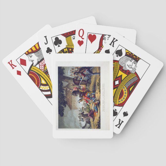 Die Pferdewächter in der Schlacht von Waterloo, gr Spielkarten (Rückseite)