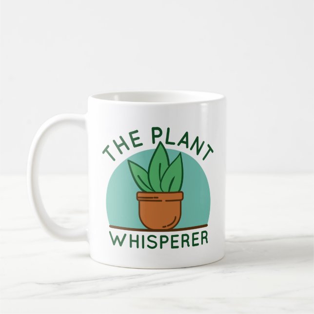 Die Pflanze flüstert Kaffeetasse (Links)