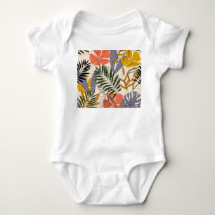 Die Pflanze sind in Beige und originellen Blätter Baby Strampler