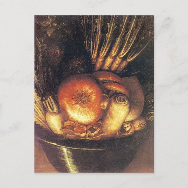 Die Pflanzenschüssel von Giuseppe Arcimboldo Postkarte (Vorderseite)