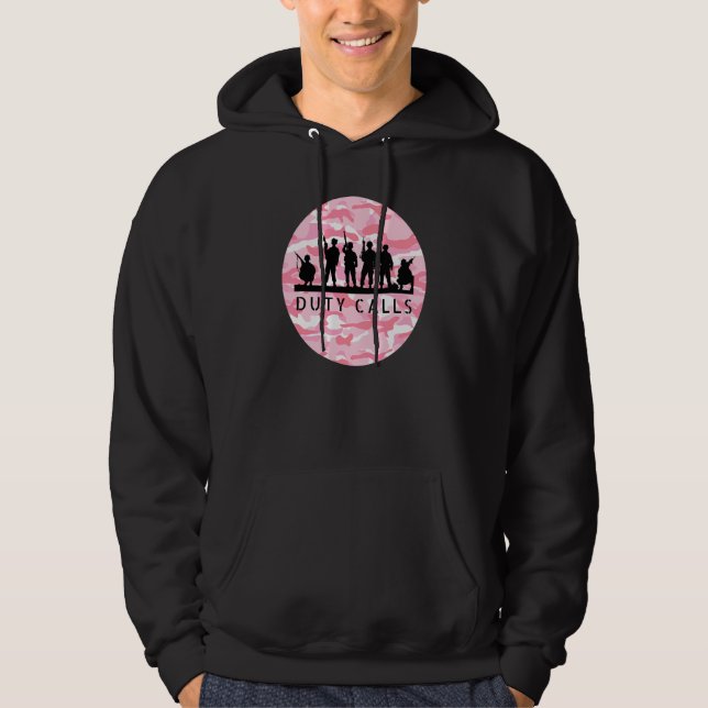 Die Pflicht ruft Coole Camouflage Soldier Figurine Hoodie (Vorderseite)