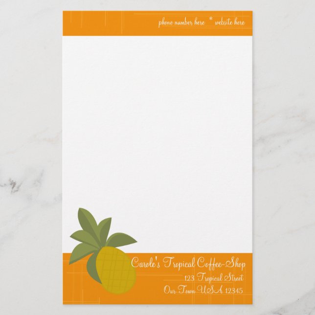 Die Phantastische Ananas Briefpapier (Vorderseite)