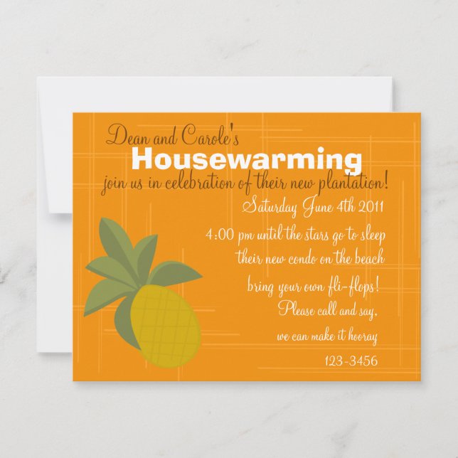 Die Phantastische Ananas Einladung (Vorderseite)