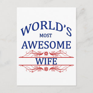 Die Phantastischste Ehefrau der Welt Postkarte