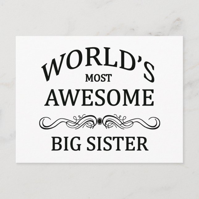 Die Phantastischste große Schwester der Welt Postkarte (Vorderseite)