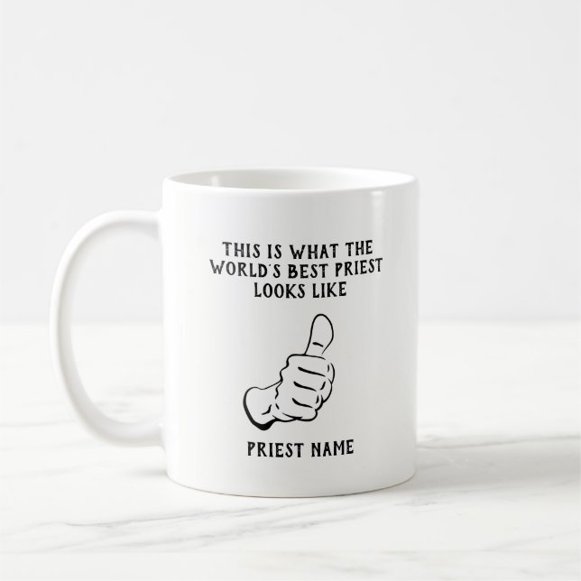 Die Phantastischste Nummer eins der Funny Priest G Kaffeetasse (Links)