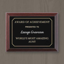 Die Phantastischste Tante-Award-Plaque