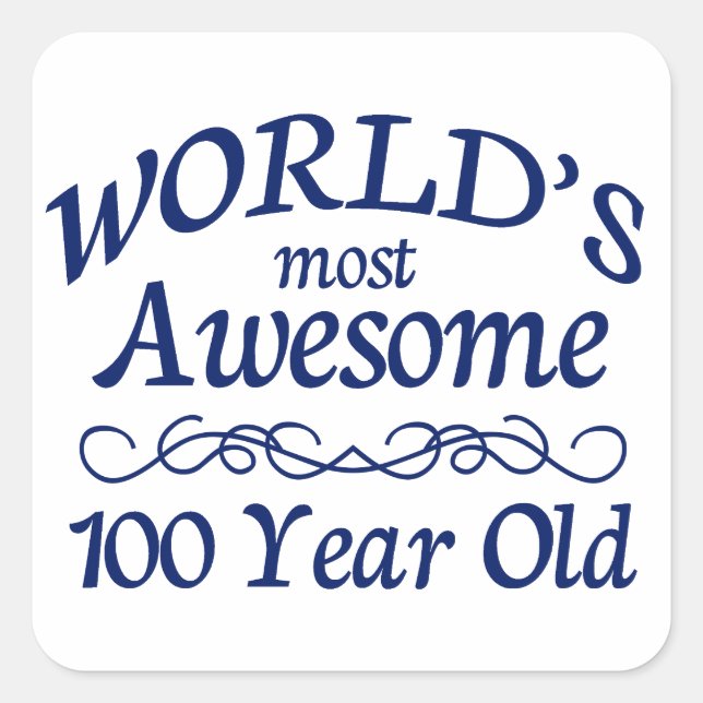 Die Phantastischsten 100 Jahre der Welt Quadratischer Aufkleber (Vorderseite)