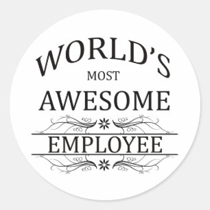 Die Phantastischsten Mitarbeiter der Welt Runder Aufkleber