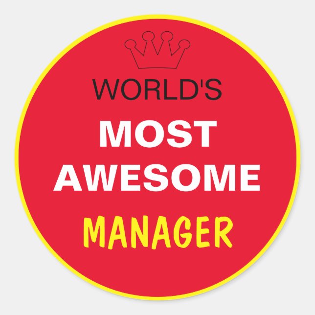 Die Phantastischsten Welten - MANAGER / die beste Runder Aufkleber (Vorderseite)