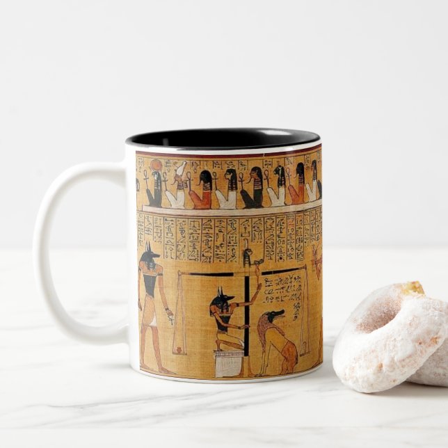 Die Pharaos von altes Ägypten-Kunst Zweifarbige Tasse (Mit Donut)